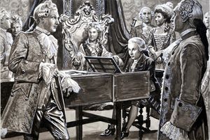 Mozart - Child Prodigy art by Roger Payne