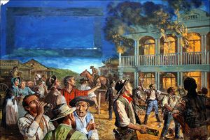 The Australian Gold Rush art by Ken Petts