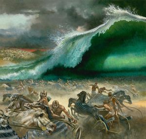 Crossing The Red Sea art by William Francis Phillipps