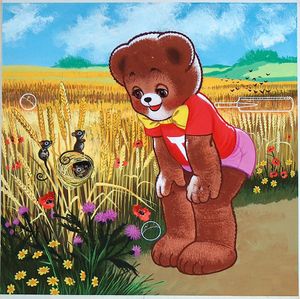 Teddy Bear Comic cover art by William Francis Phillipps