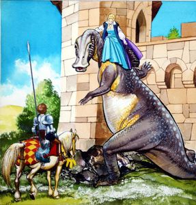 The Lady and the Dragon: An Unusual Mount art by Nadir Quinto
