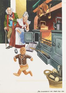 The Gingerbread Man is Born art by Ron Embleton