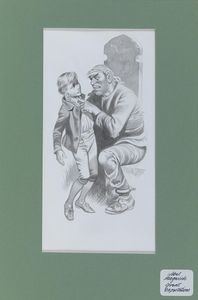 Great Expectations - Pip meets Magwitch art by Ron Embleton