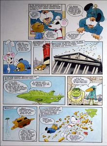 Danger Mouse - Anti-Gravity Gold (TWO pages) art by Arthur Ranson
