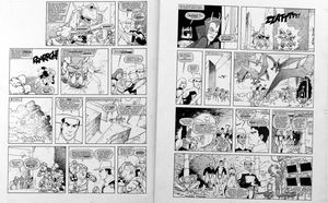 Galaxy Rangers (TWO pages) art by Arthur Ranson