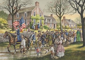 Off to War (Rebellion of 1776?) art by Ron Embleton