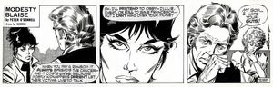 Modesty Blaise daily strip #7059 art by Enric Badia Romero