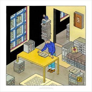Book Planet art by Joost Swarte
