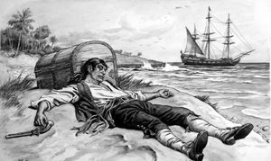 Guarding Pirate Gold art by Ronald Simmons