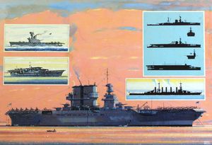 USS Saratoga art by John S Smith
