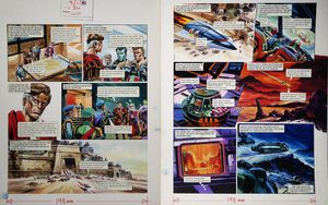 Show of Force from 'The Metal Monster' (TWO pages) art by Gerry Wood