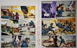 Destructive Sequence from 'Return of The Skorpiads' (TWO pages) art by Gerry Wood