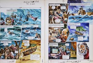 Close to Drowning from 'The Hericon/ivatian Conflict' (TWO pages) art by Gerry Wood