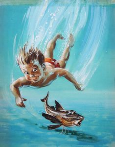 Willie Underwater art by John Worsley