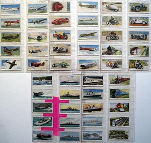 Complete Set of 50 'Speed' Wills Cigarette Cards (1938)