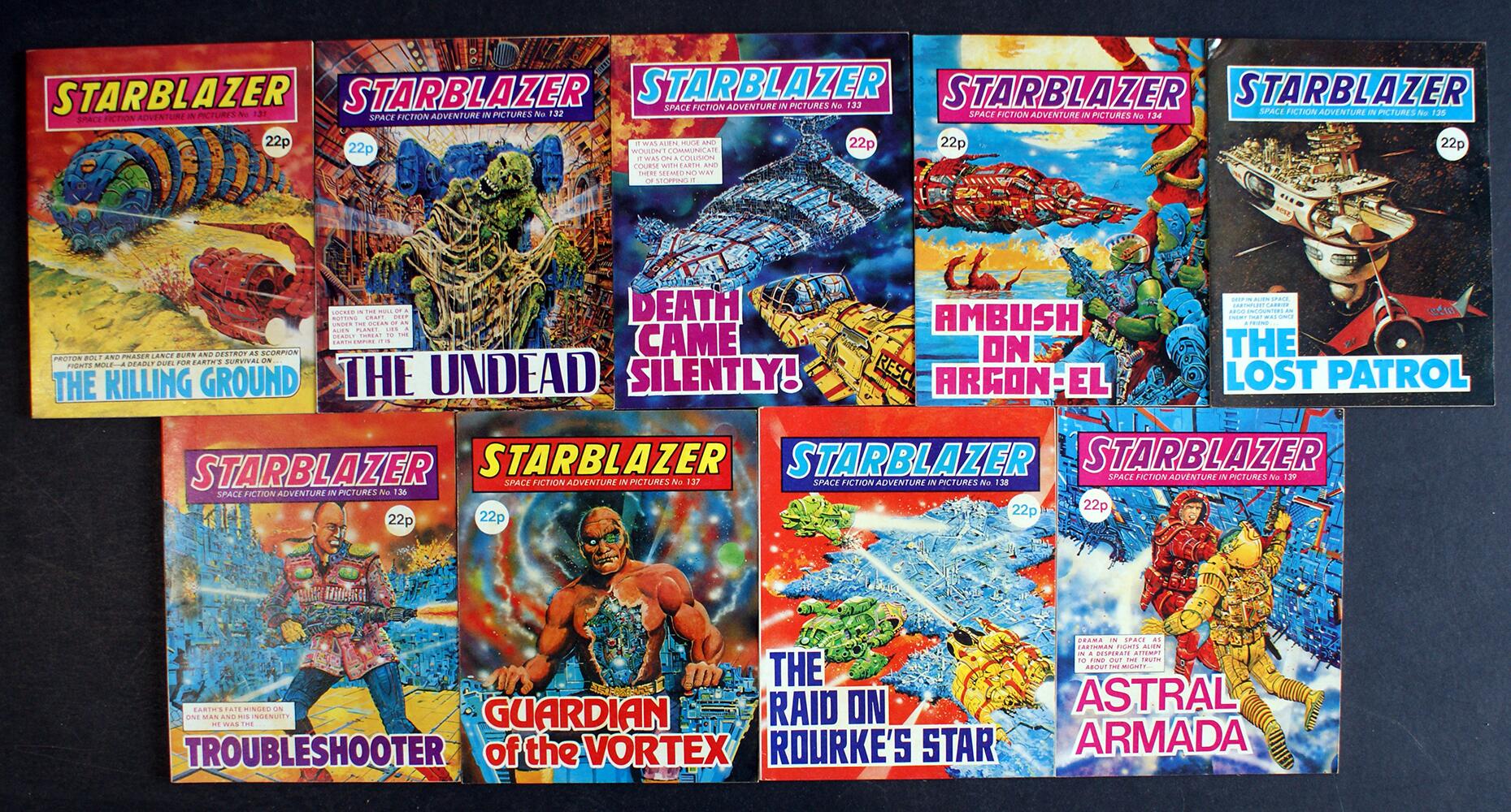 Starblazer: Space Fiction Adventures in Pictures: #131 - #139 (9 issues) by Various
