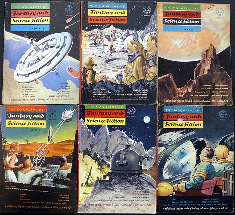 The Magazine of Fantasy and Science Fiction: 1953 - Volume 4, #1 - #6 (6 issues)