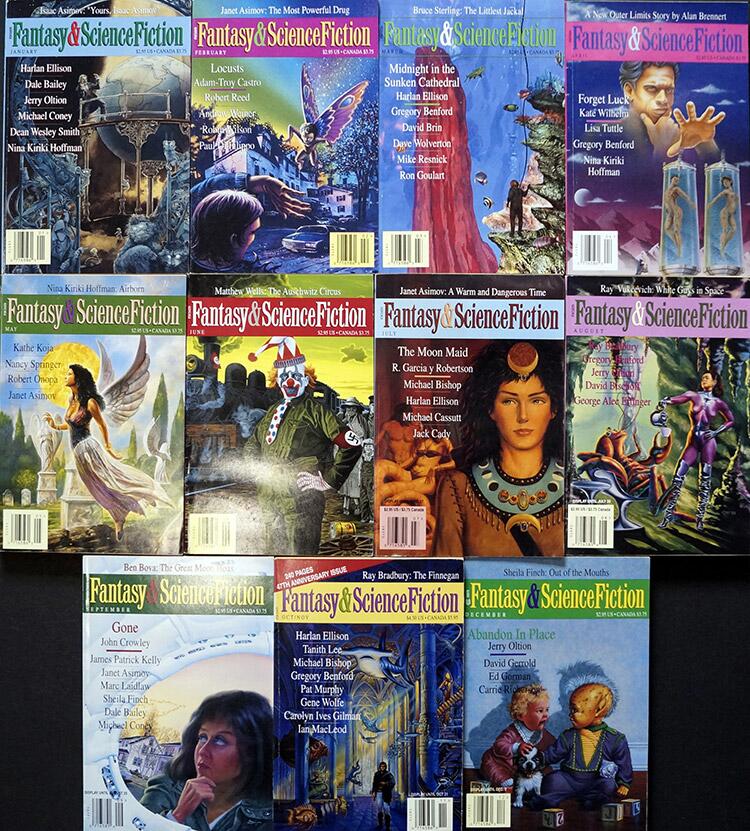 The Magazine of Fantasy and Science Fiction: 1996 (Complete) - Volume 90 & Volume 91 (11 issues)