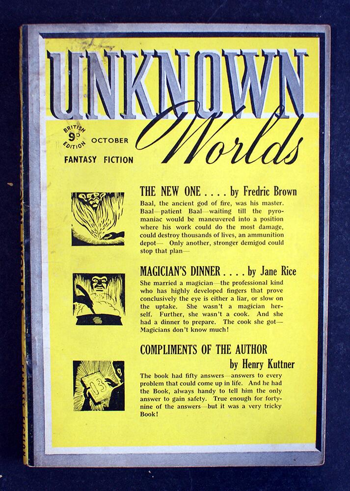 Unknown Worlds (UK Edition): October 1942 by Frederic Brown, Henry Kuttner, Jane Rice