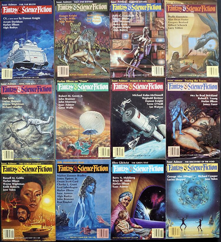 The Magazine of Fantasy and Science Fiction: 1985 (Complete) - Volume 68 & Volume 69, (12 issues)