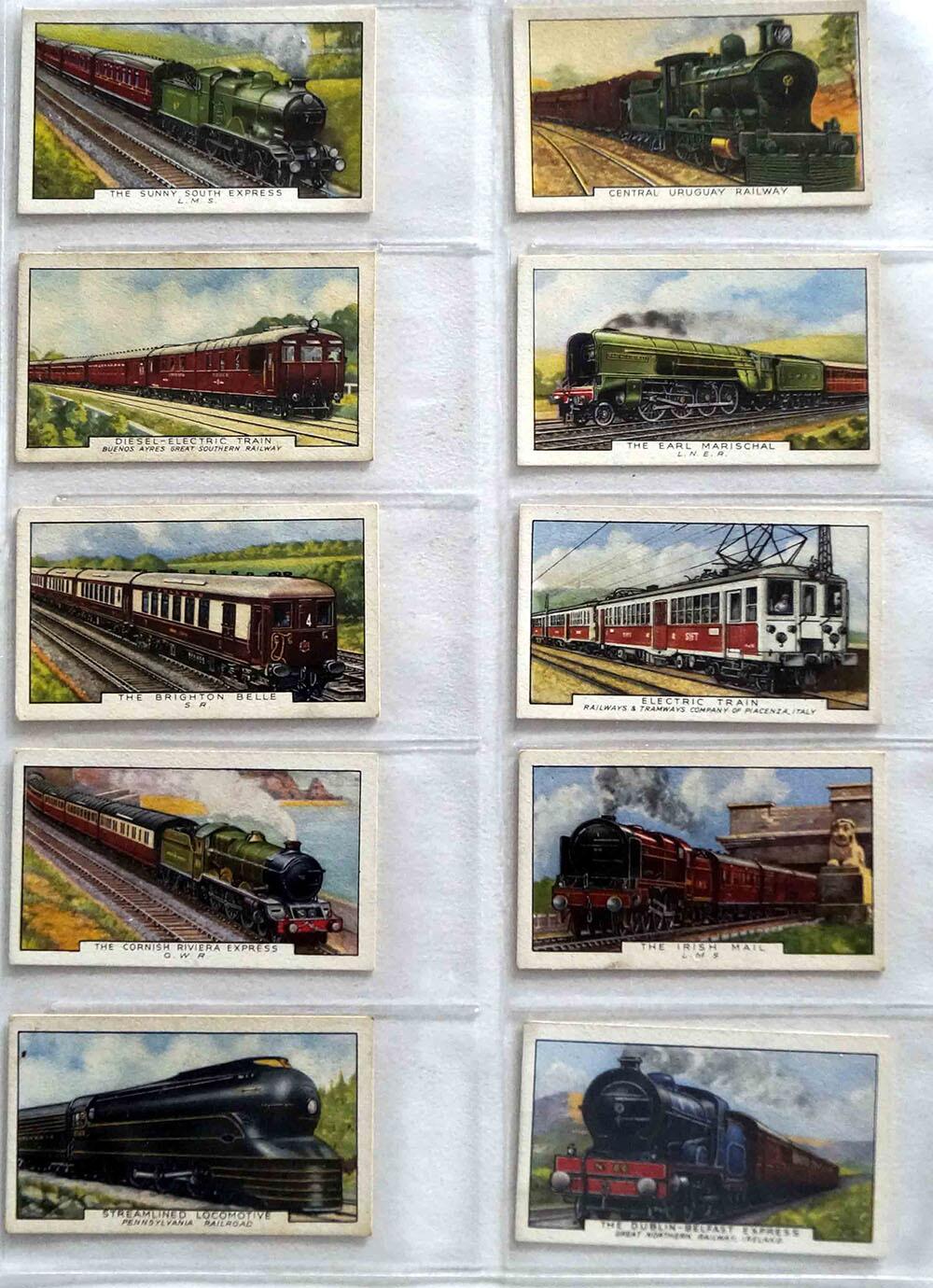 Full Set of 48 Cigarette Cards: Trains of the World (1937) (48 cards) by Various