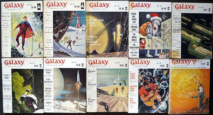 Galaxy Science Fiction: British Edition #80 to #89 (10 issues)