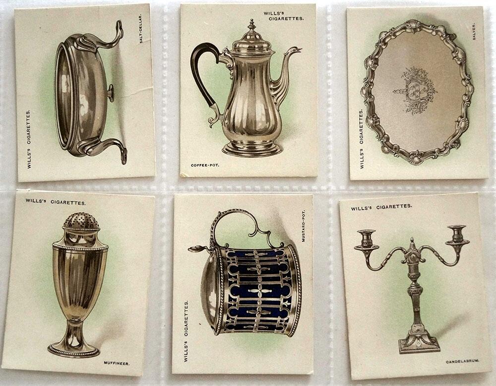 Full Set of 25 Cigarette Cards: Old Silver (1924) by Various