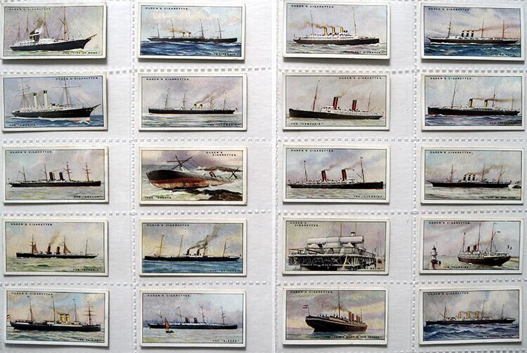 Complete Set of 50 'The Blue Riband Of The Atlantic' Ogden's Cigarette Cards (1929)