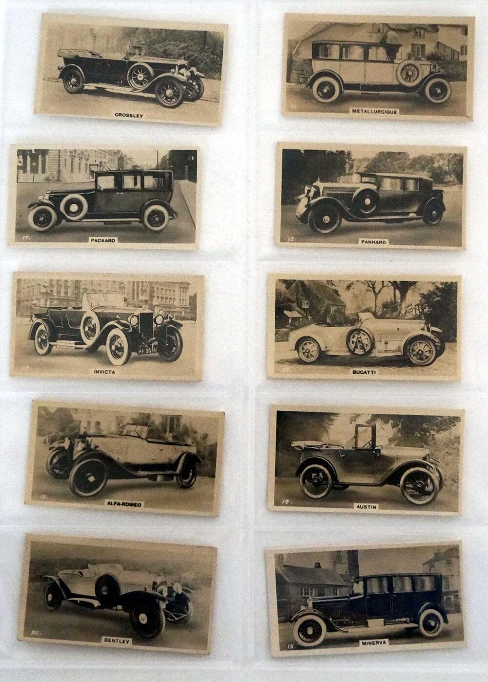 cigarette cars Full Set of 50 Cigarette Cards: Motor Cars (1927) by Various at The Book  Palace