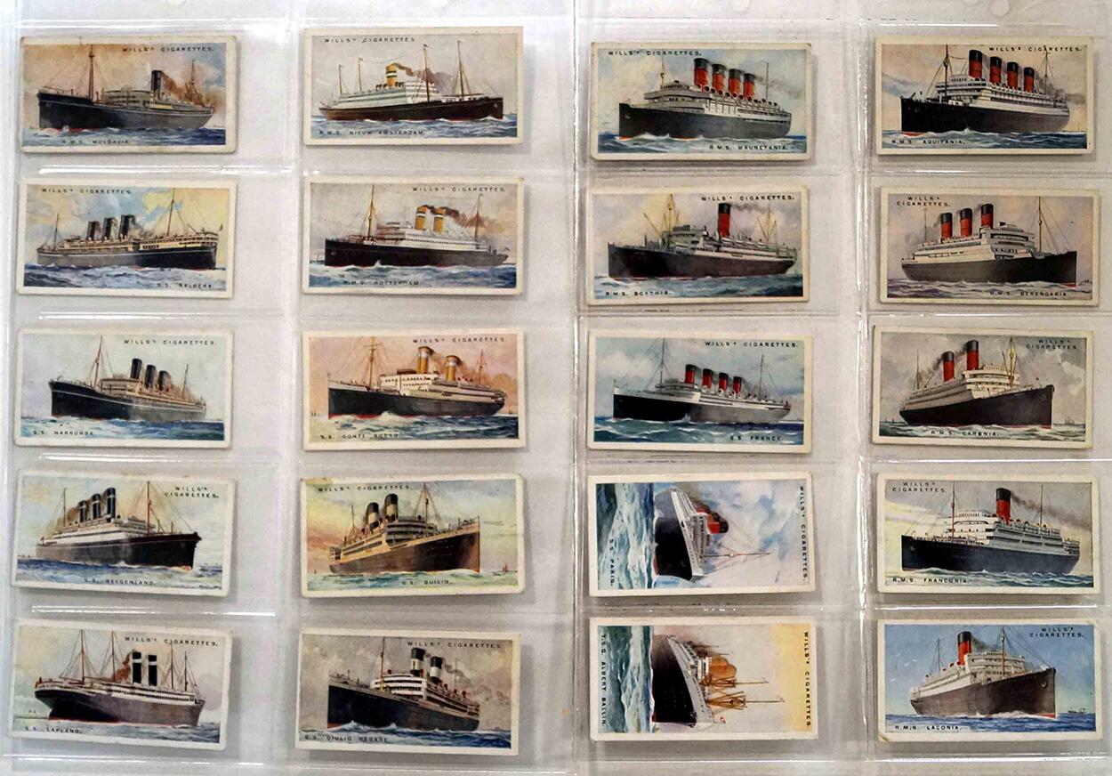 ship cigarettes Full Set of 50 Cigarette Cards Merchant Ships of the World (1924) at The  Book Palace