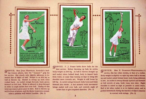 john player cigarette card albums Complete Set of 50 Famous Tennis Players in Action Cigarette cards in album  (1936) by Various at The
