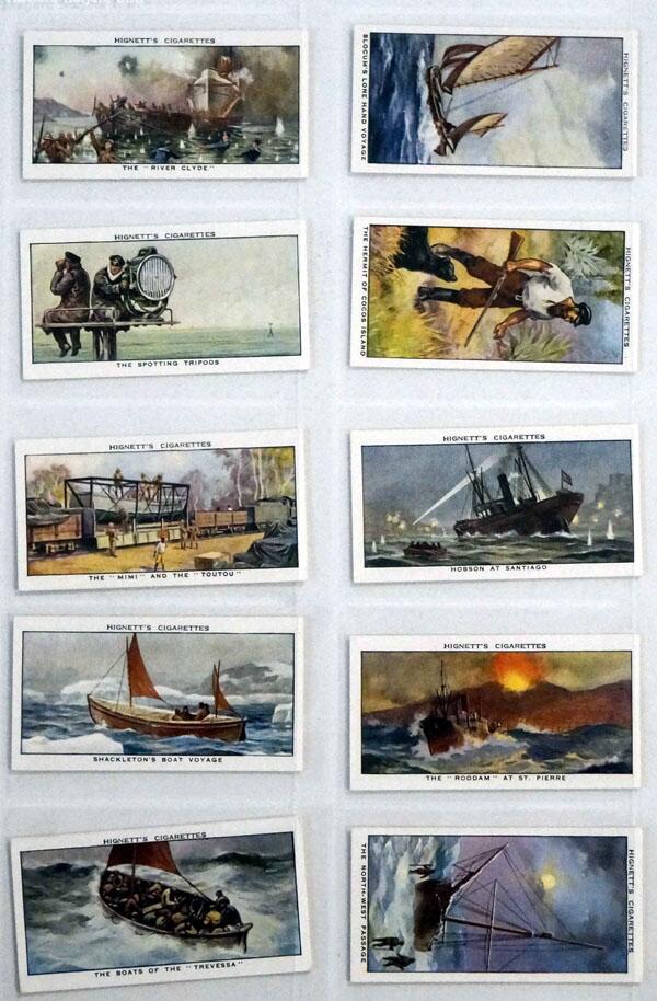Full Set of 50 Cigarette Cards: Sea Adventures (1939) by Various