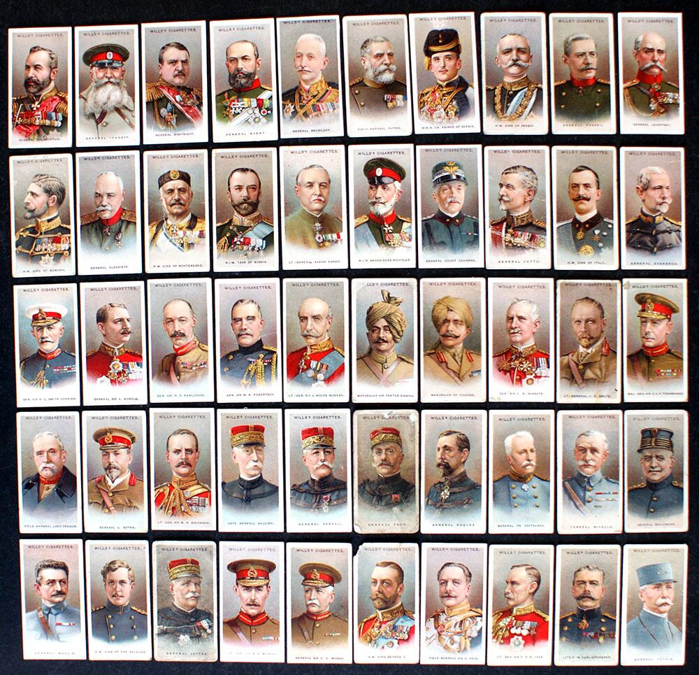 Cigarette Cards: Allied War Leaders (1917) (50 cards)