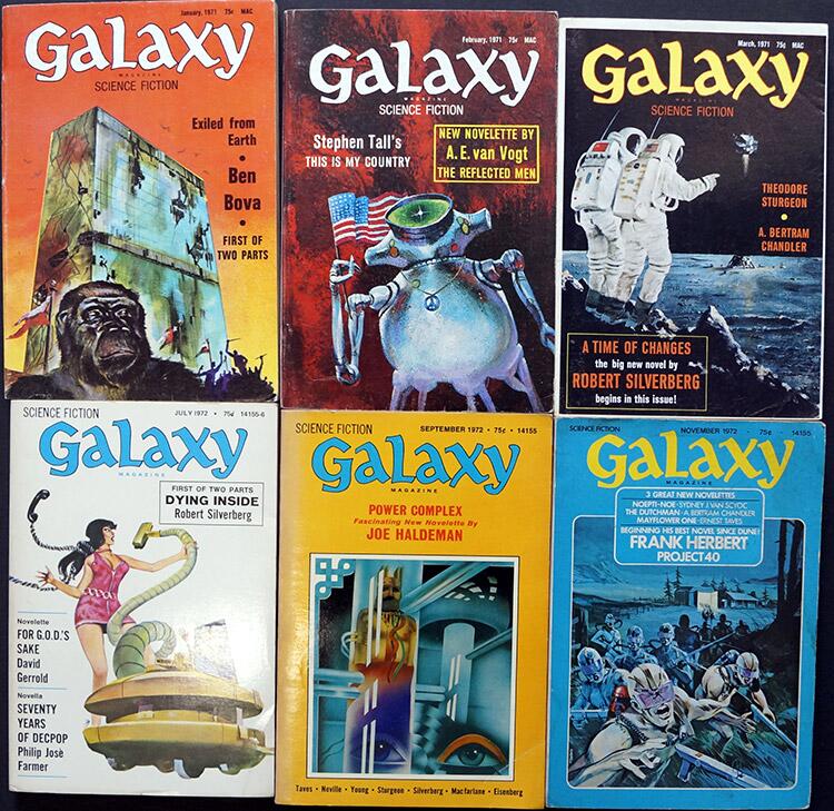 Galaxy Science Fiction: 1971 - 1972 (6 issues)