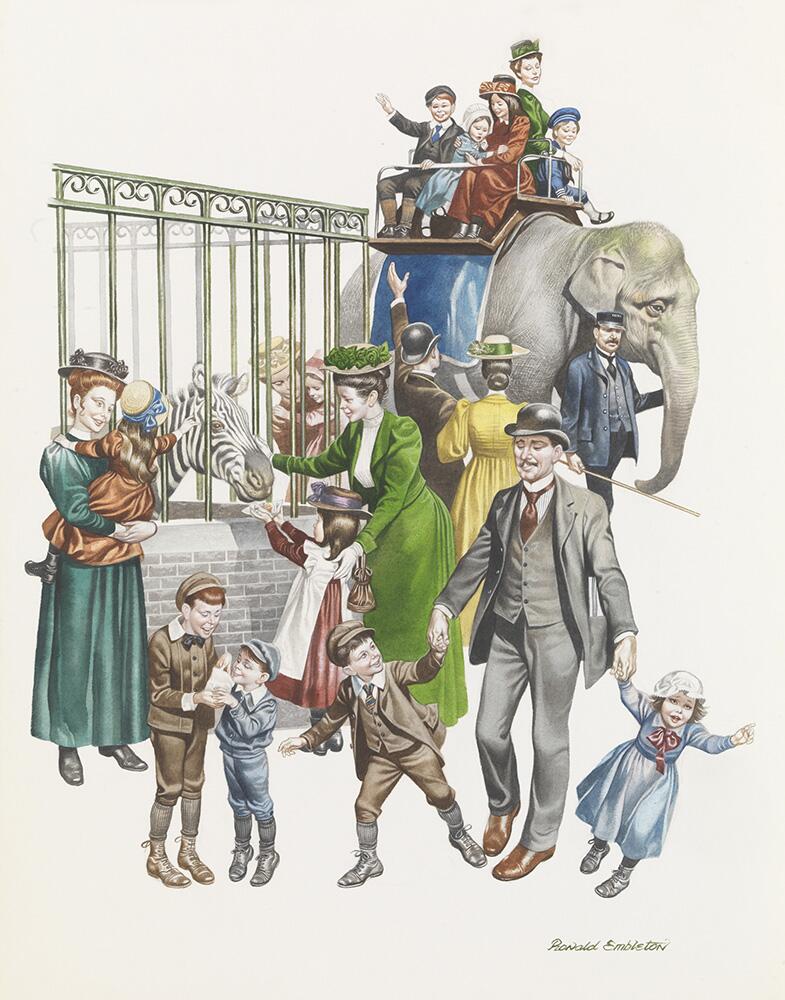 Day at the Zoo art by Ron Embleton