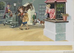 Idle Jack Carries the Donkey art by Ron Embleton