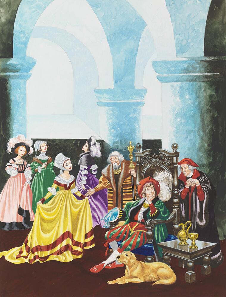 The Real Princess (Princess and the Pea) Presented at Court art by Ron Embleton