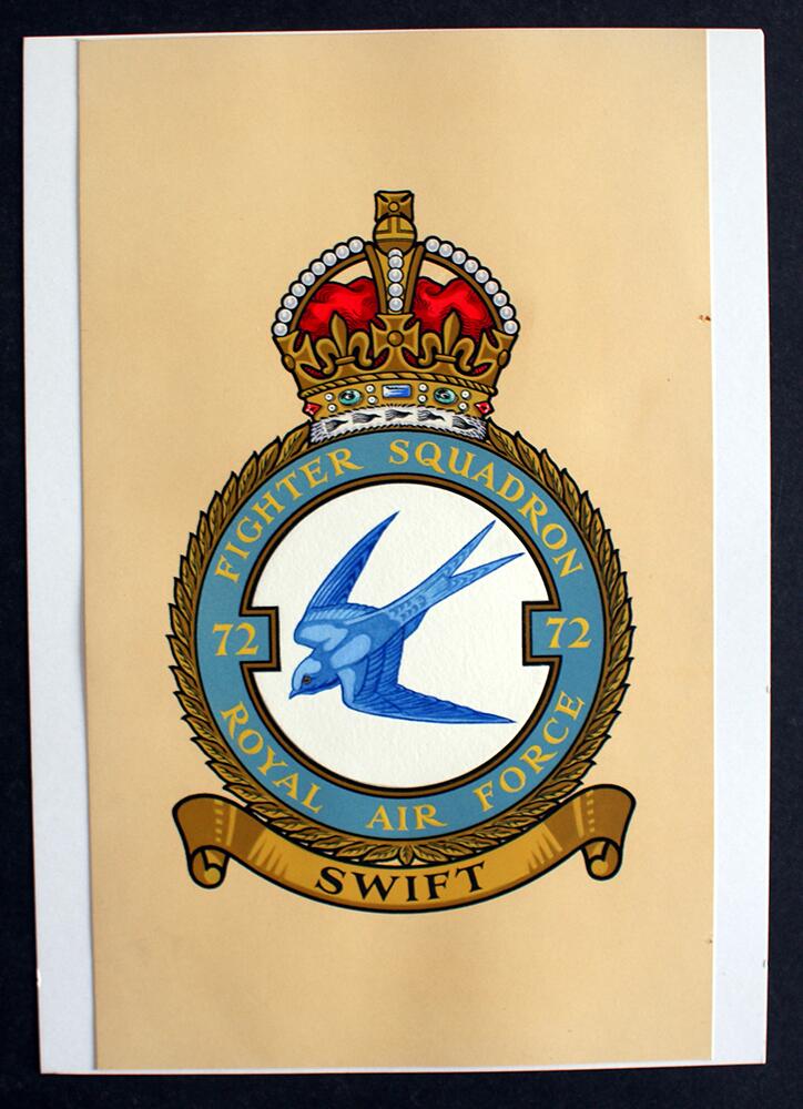 R.A.F. Badge: Fighter Squadron 72 art by 20th Century unidentified artist
