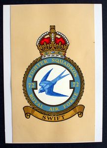 R.A.F. Badge: Fighter Squadron 72 art by 20th Century unidentified artist