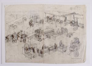 Inside The Royal Mint art by Leslie Ashwell Wood