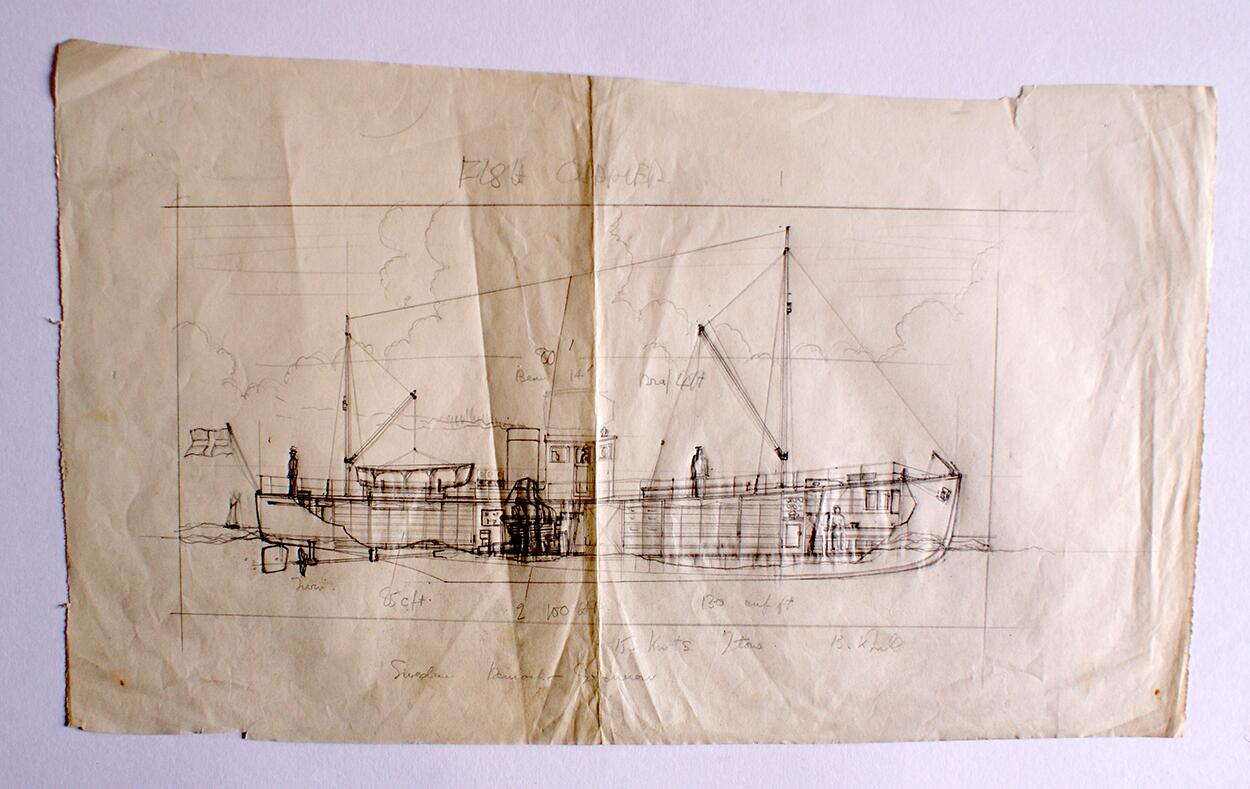 Swedish Fishing Boat art by Leslie Ashwell Wood