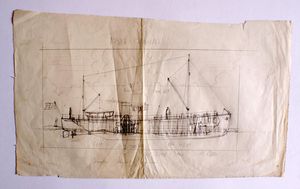 Swedish Fishing Boat art by Leslie Ashwell Wood