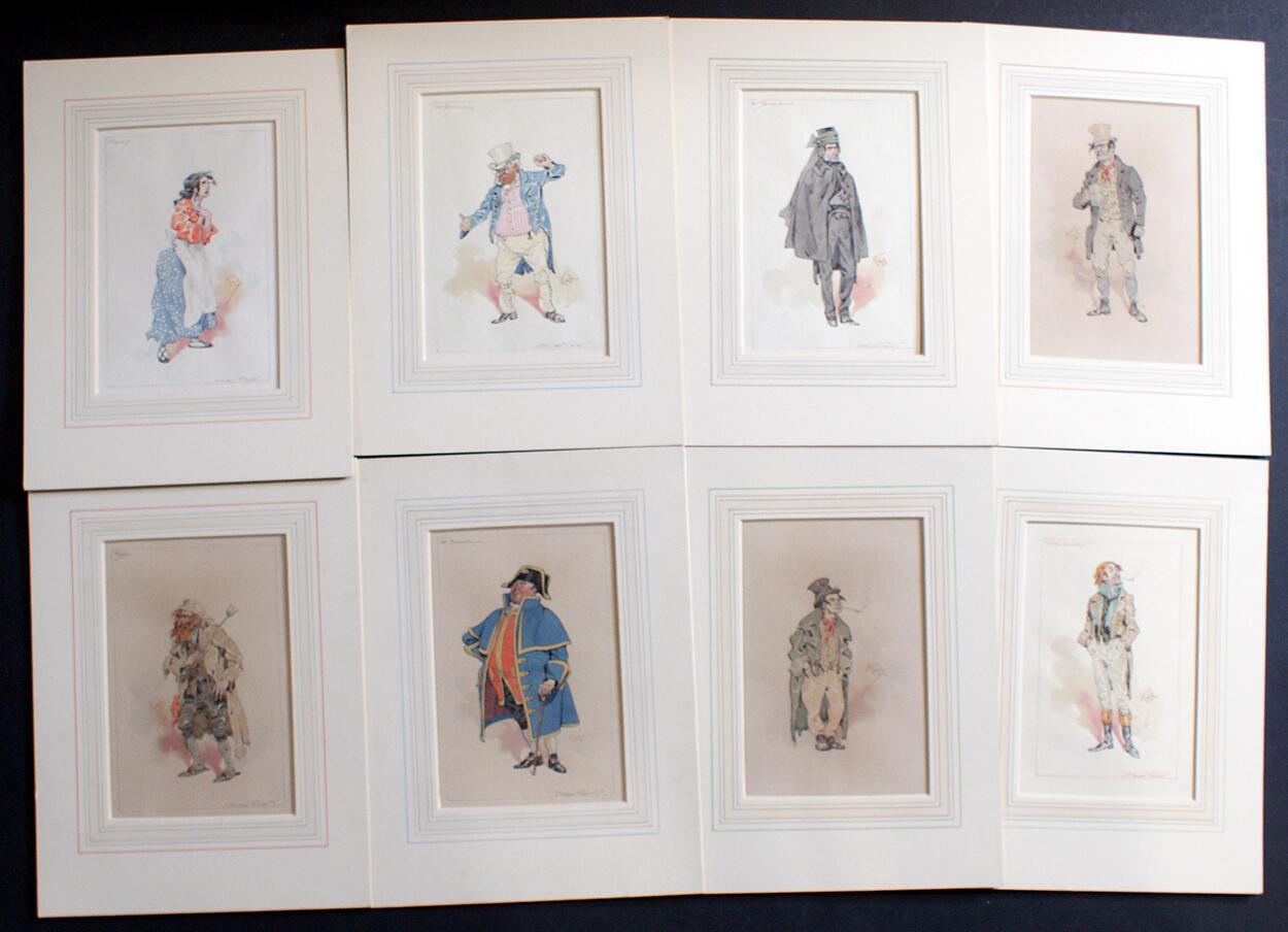 another 8 watercolours art by Joseph Clayton Clark (Kyd)