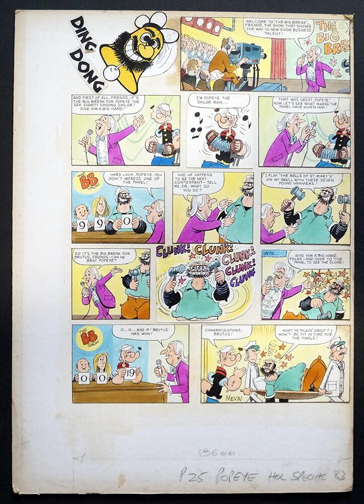 Popeye: Ding Dong art by Bill Mevin