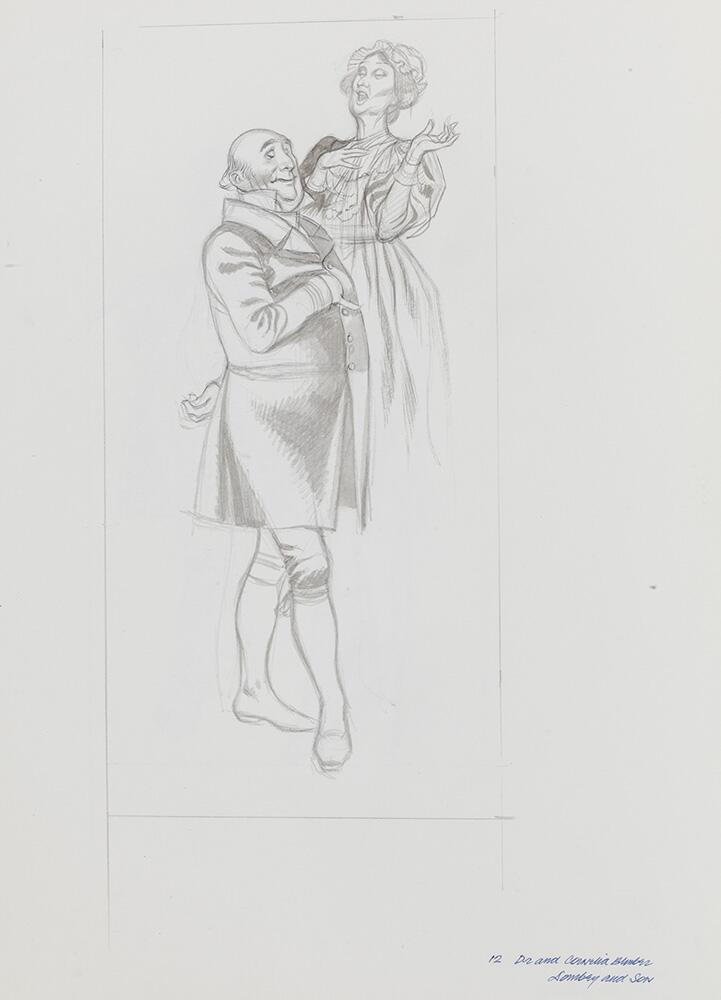 Dombey and Son - Doctor and Cornelia Blimber art by Ron Embleton