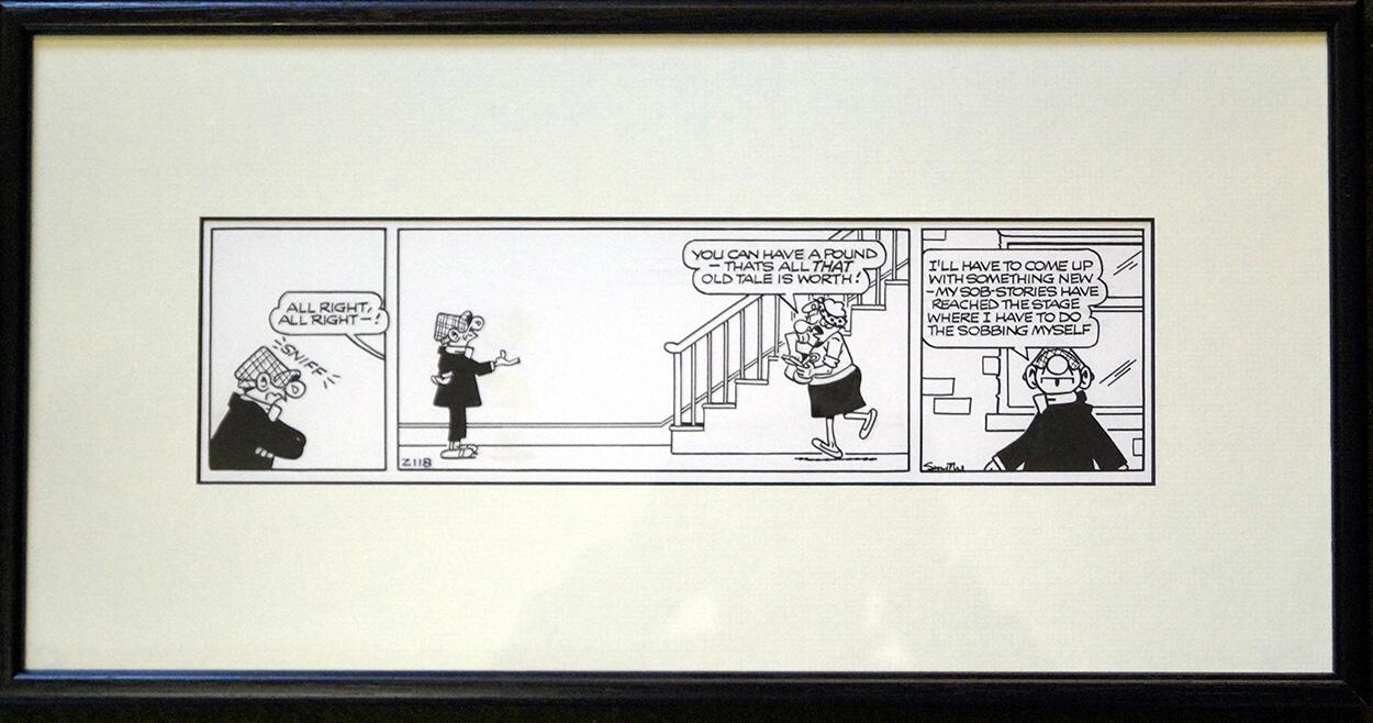 Art mounted in frame art by Reg Smythe