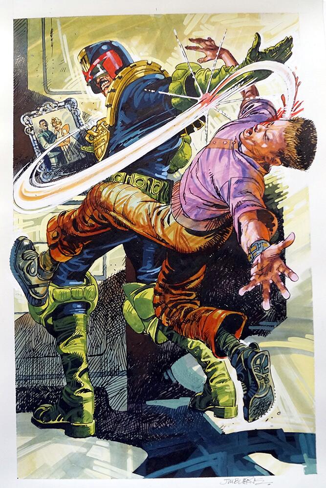 Judge Dredd Bad Manners page 4 art by John M Burns