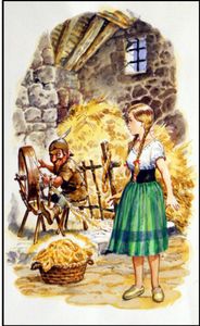 Rumpelstiltskin turns Straw into Gold art by Geoff Campion