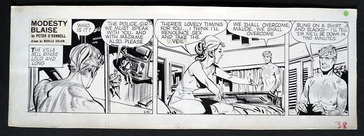 Modesty Blaise Daily Strip #5151 art by Neville Colvin