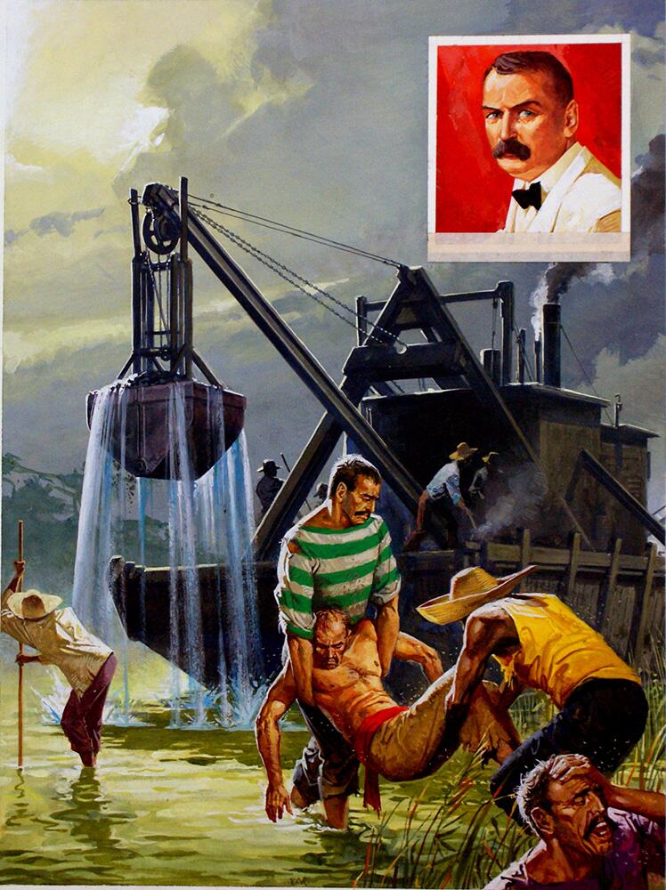 Panama Canal 4 art by Severino Baraldi